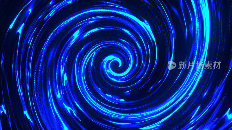 能量漩涡。液体催眠环水漩涡旋转。发光的漩涡。抽象数字漩涡。旋转旋转形状的粒子。3 d。